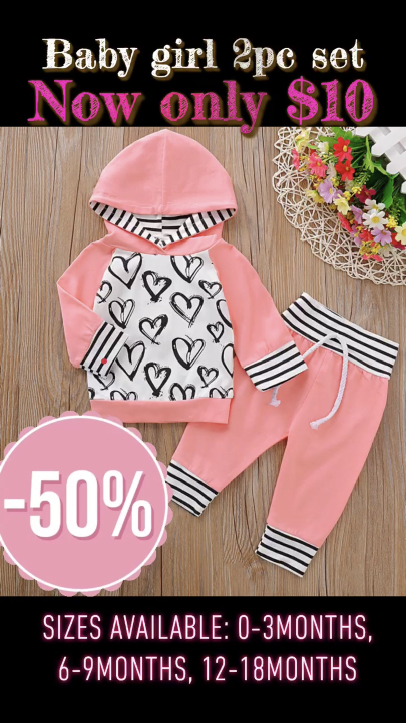 Baby girl 2 piece outfit thumbnail