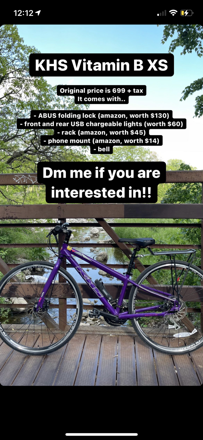 KHS Vitamin B xs Bike worth $1,000 thumbnail