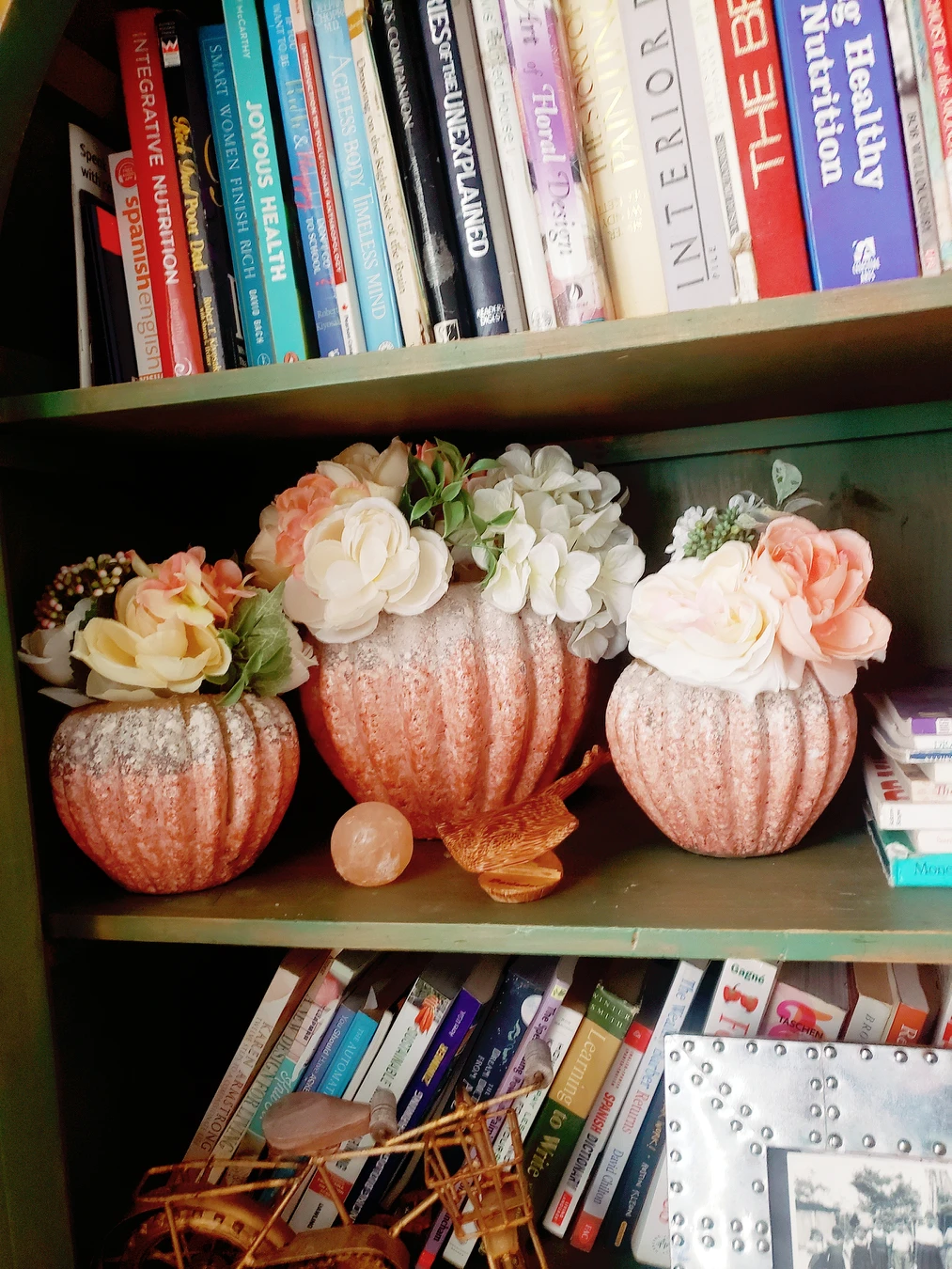 3 anthropologie vases with arrangements
