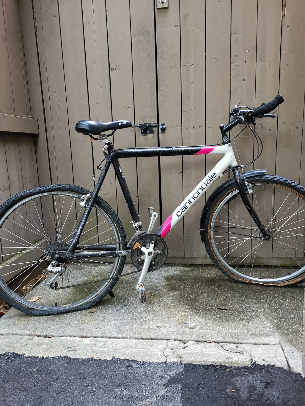 FREE Black/white/pink bike - needs new tires