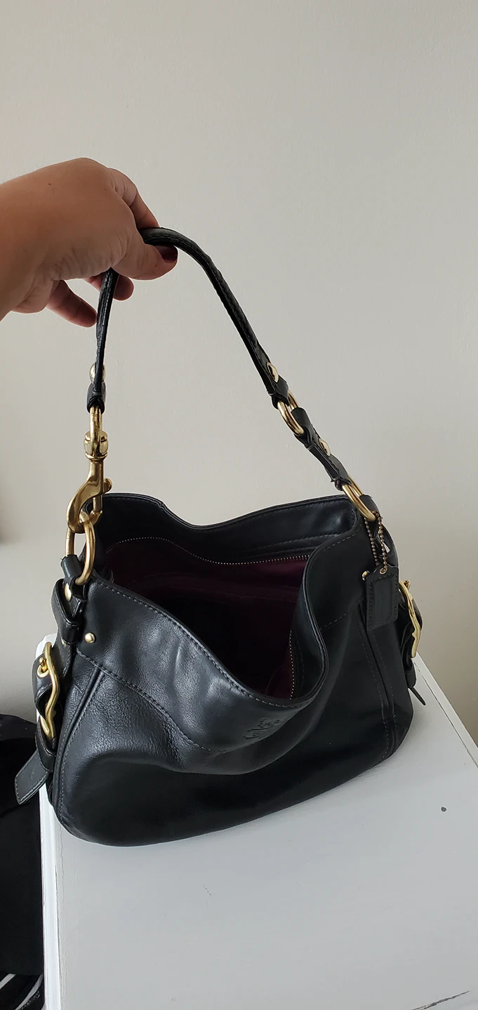 Authentic Black Coach Hand Bag