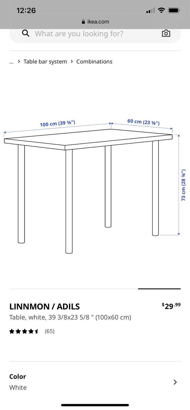 IKEA white table thumbnail