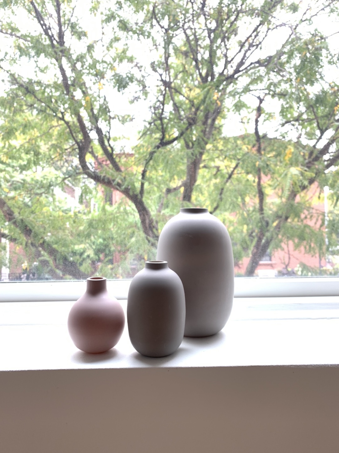 H&M Home - Minimalist Small Glass Vase Set (Gray / Dusty Pink) - photo 2