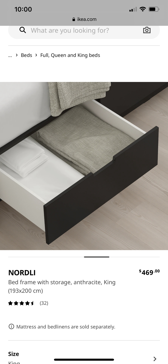 IKEA Nordli King Bed brown - photo 4