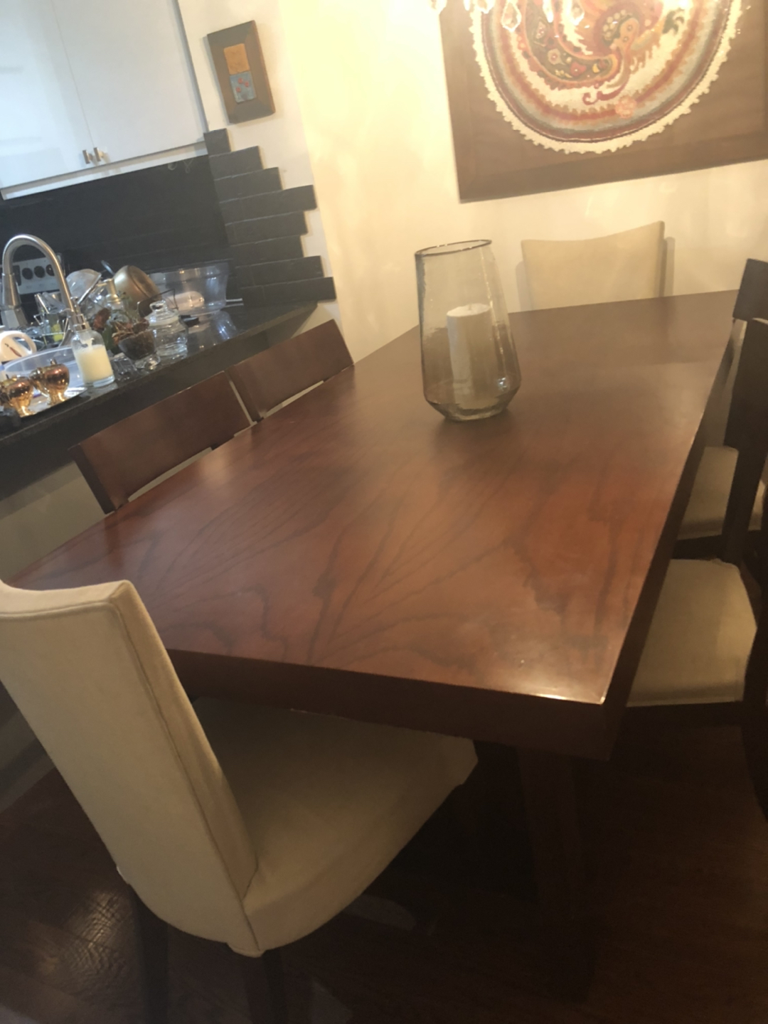 Wooden Dining Table and 6 wooden chairs - photo 3
