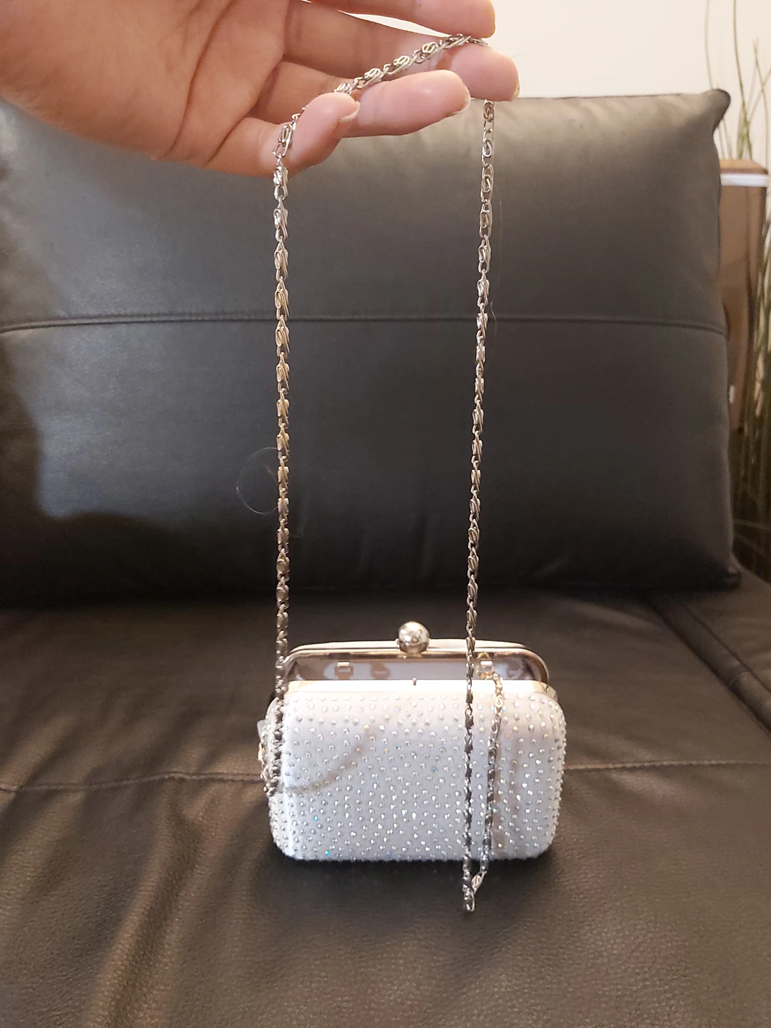 Evening clutch with pave diamonds. image indicator(3)