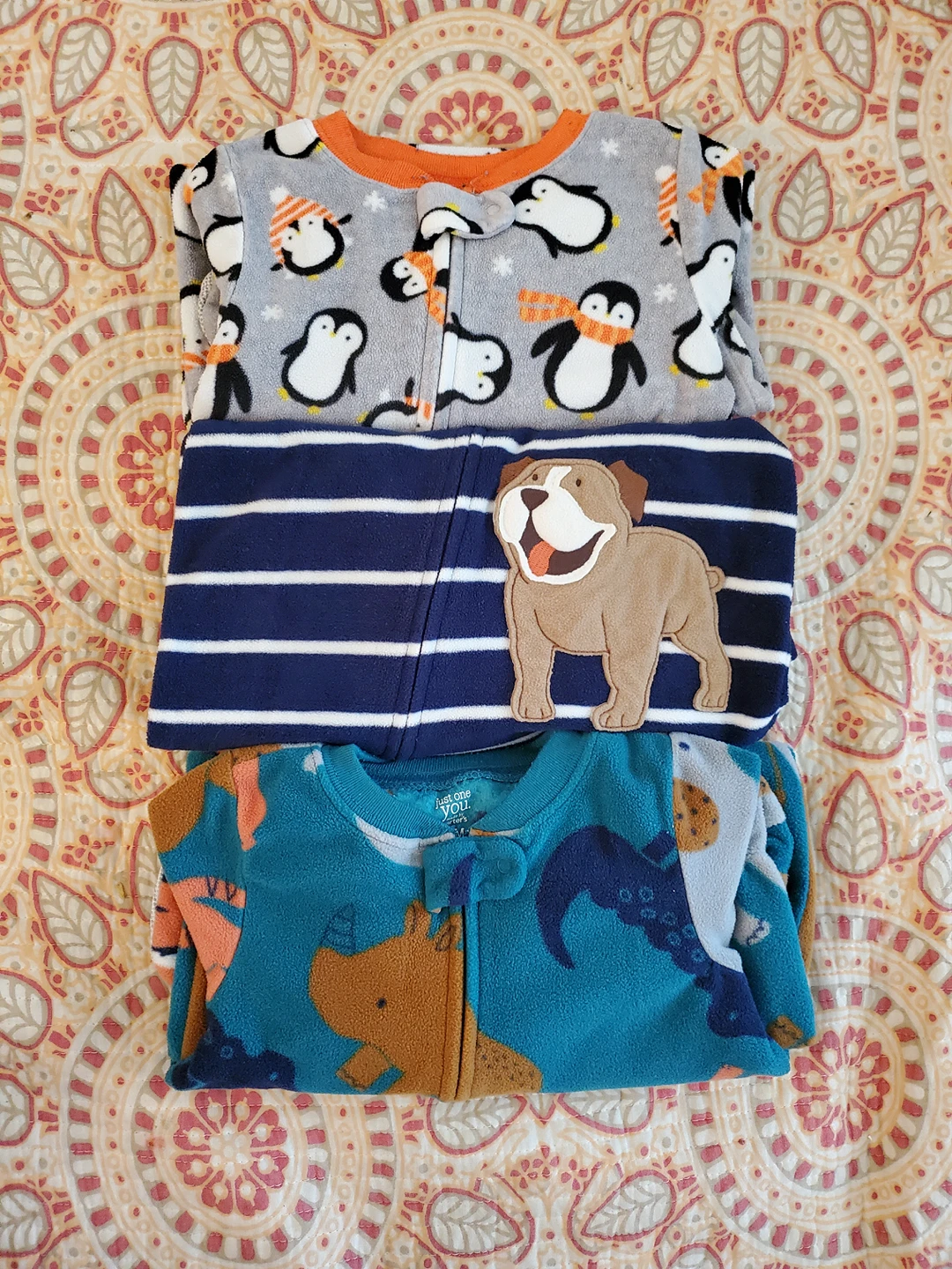 fleece footed sleepers (12m)