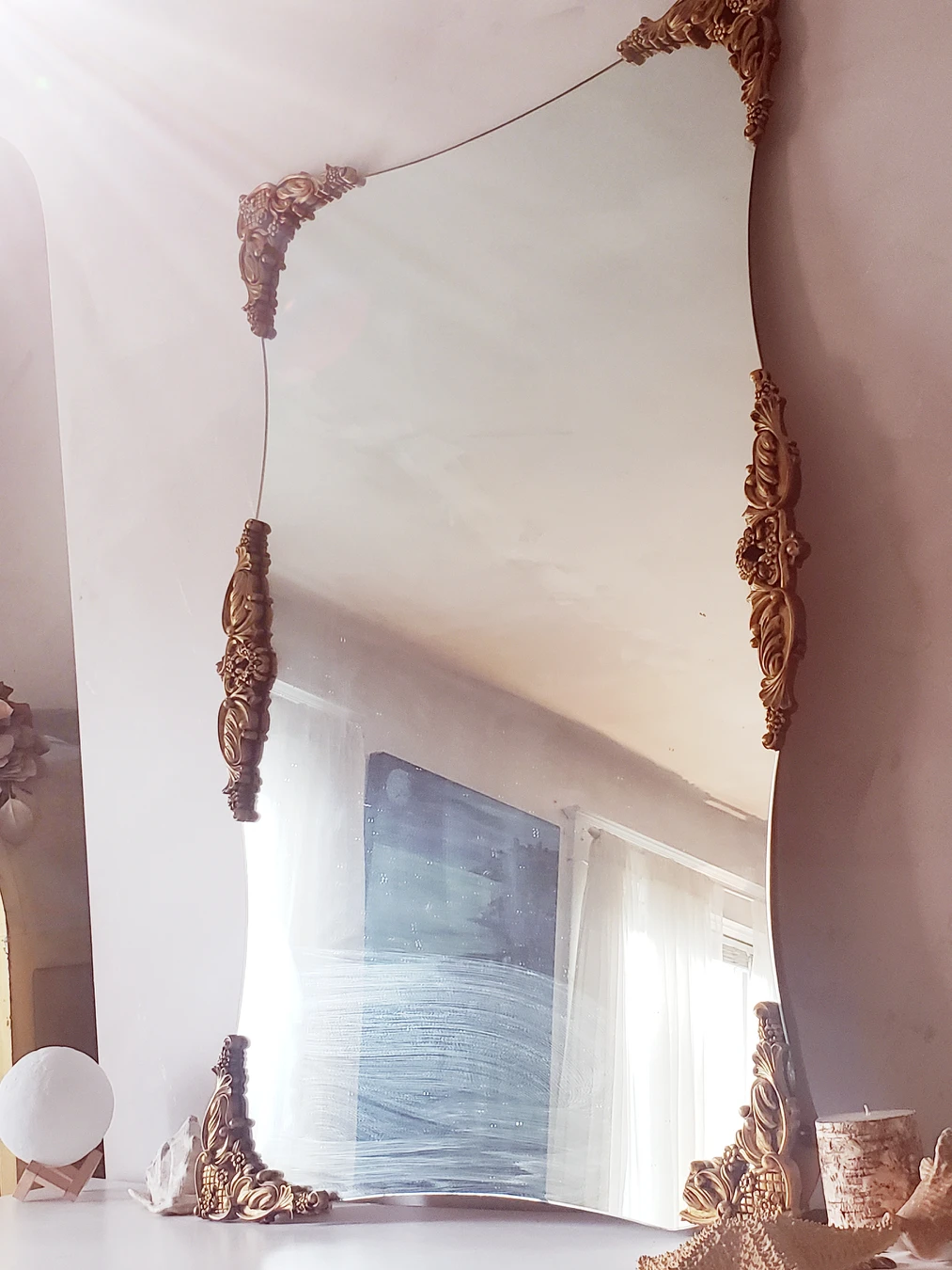 very large antique mirror - photo 2