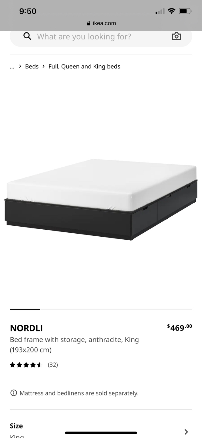 IKEA Nordli King Bed brown - photo 3