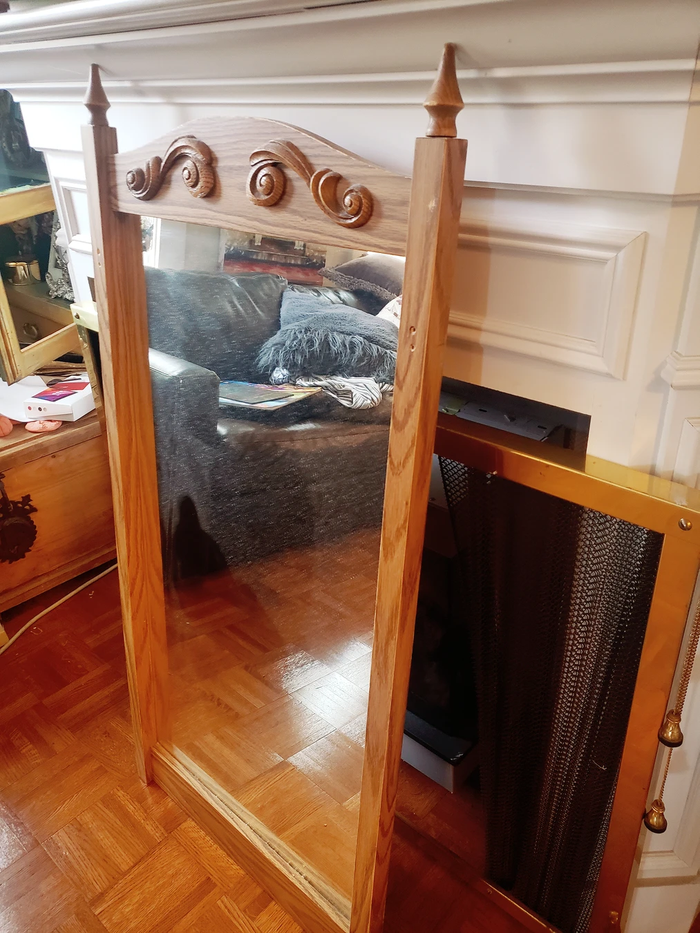 arrow "wood" mirror 46x22" - photo 2