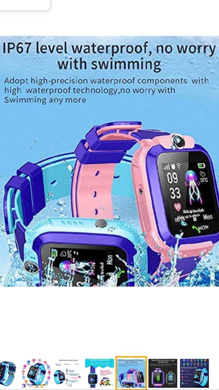 BRAND NEW AND IN BOX KIDS SMART WATCH(pink color)