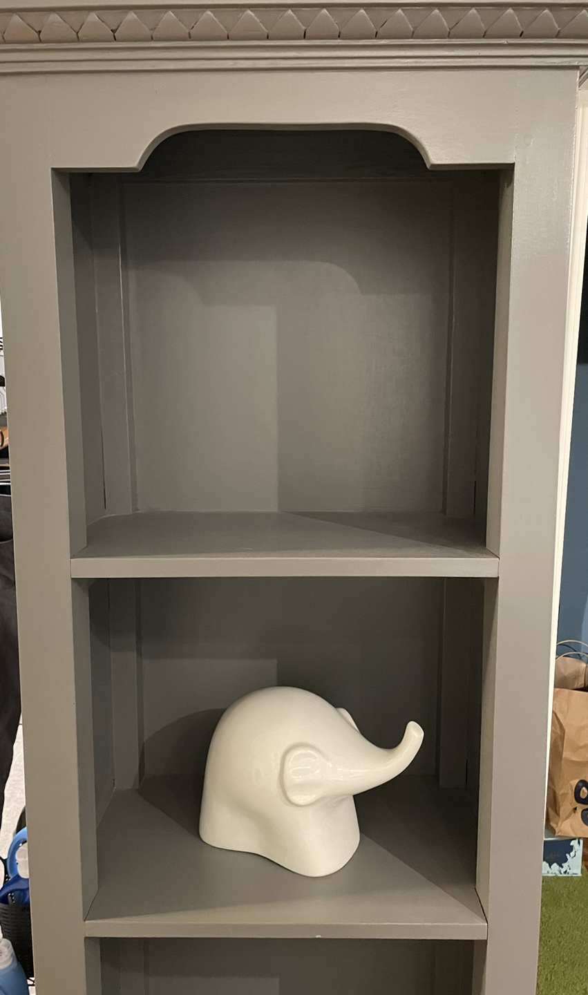 Painted teak wooden book shelf - photo 2