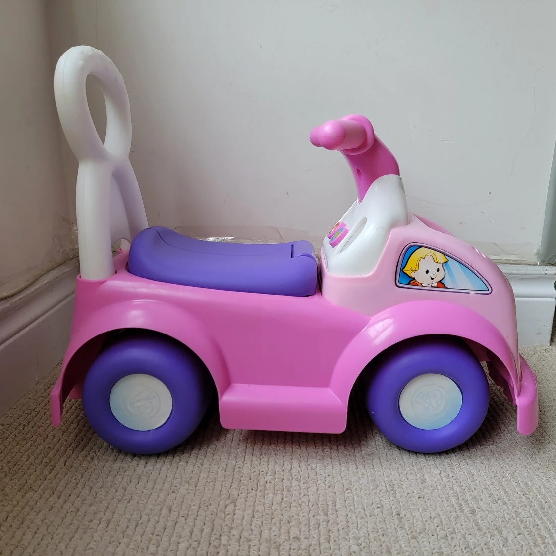 Fisher Price little people ride on car (Pink) thumbnail