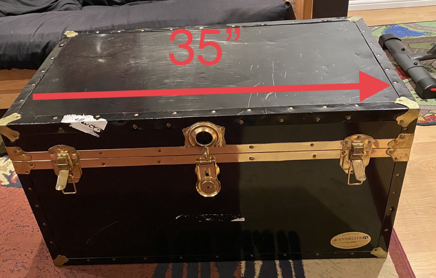 Vintage Metal Steamer Trunk image indicator(4)