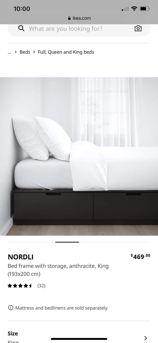 IKEA Nordli King Bed brown - photo 2