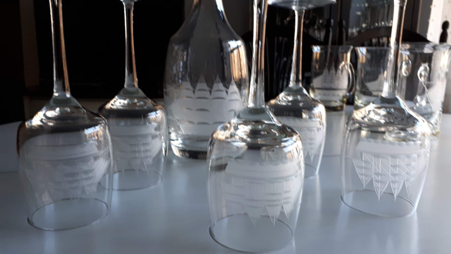 Vintage Romanian Crystal Glass Set - photo 4