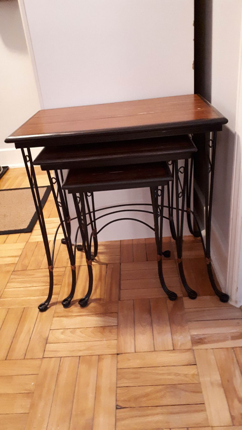 Set of 3 Wooden Nesting Tables From Pier One