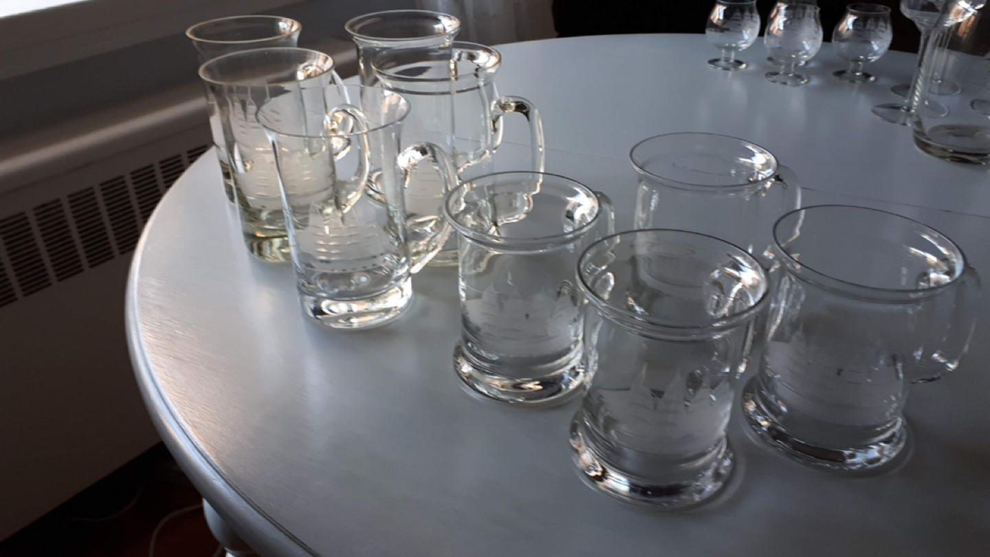 Vintage Romanian Crystal Glass Set