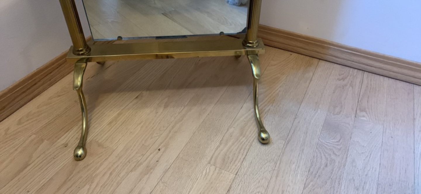 Gorgeous Vintage Brass Full Length Mirror - photo 4