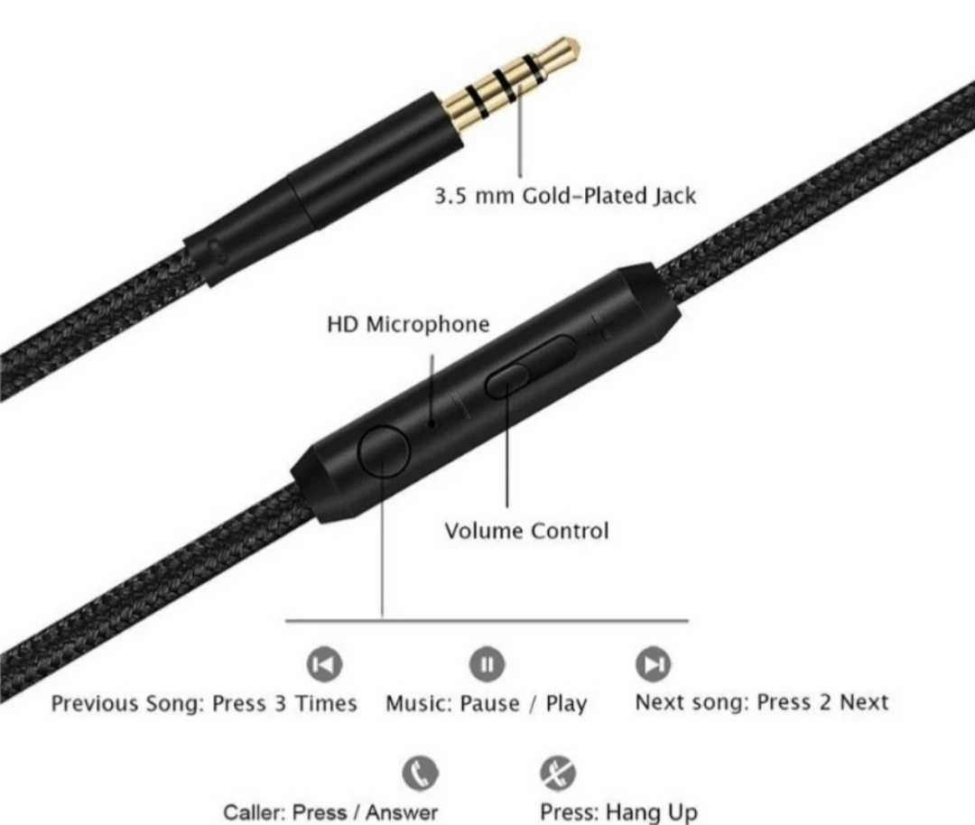 AILIHEN C8 Headphones with Microphone and Folding Lightweight - photo 4