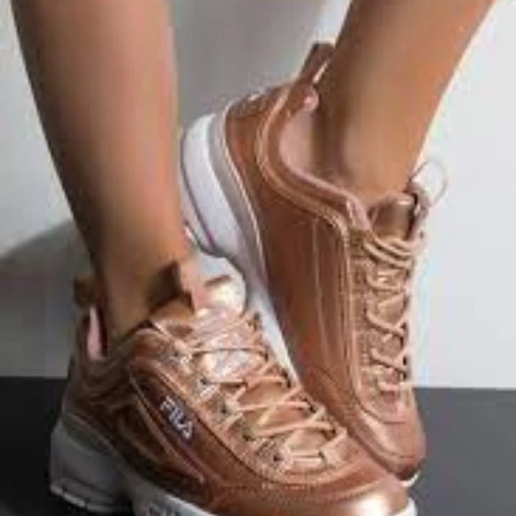 Fila Disruptor II Premium Women’s Premium Metallic Rose Gold NEW - photo 2
