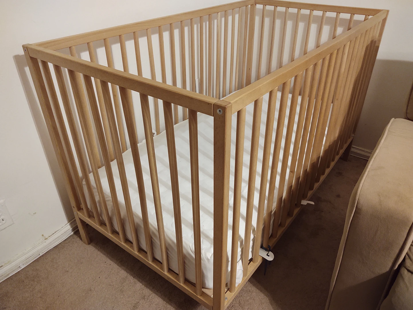 Baby crib and Sealy mattress