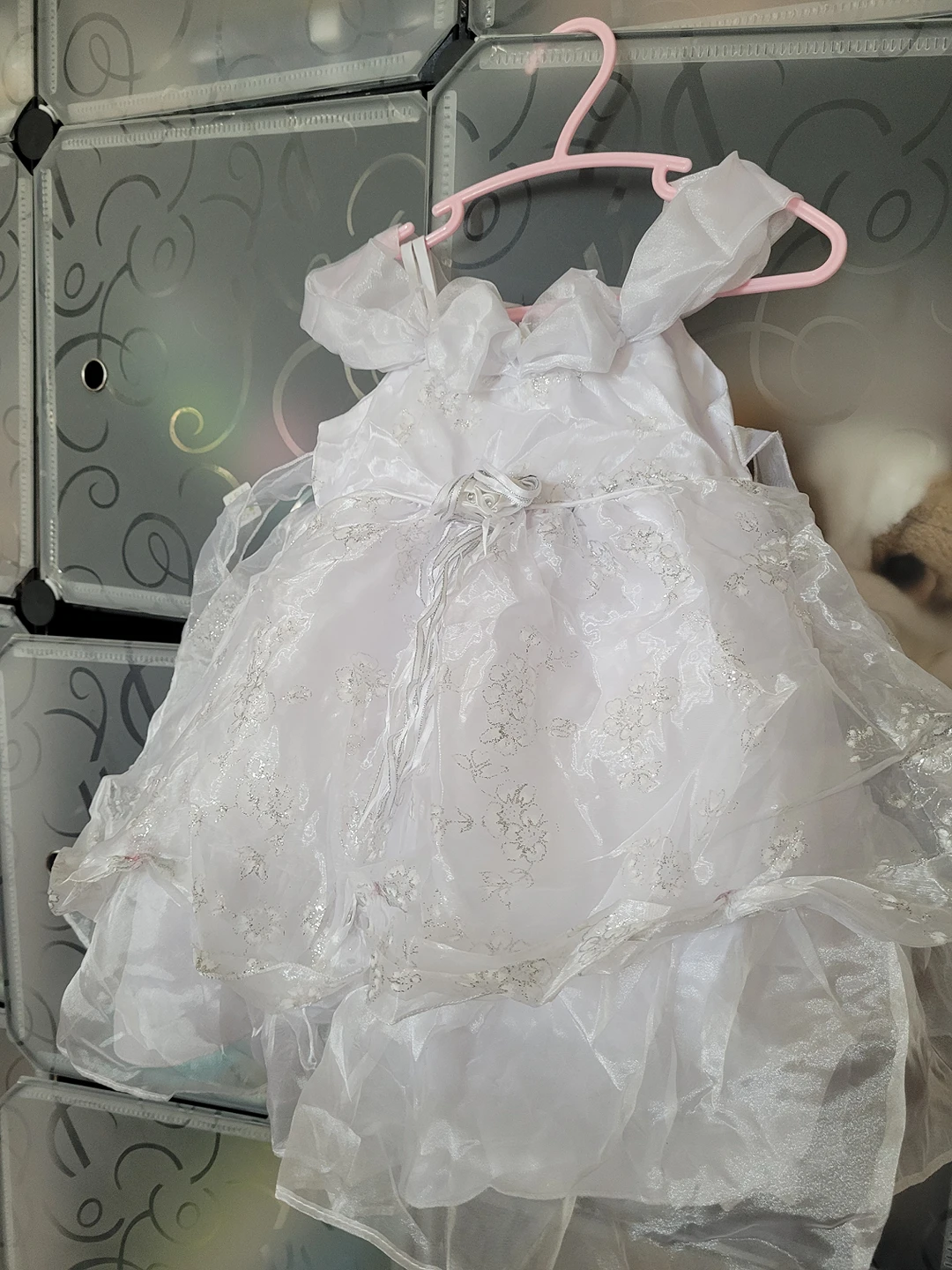 Adorable baby girl white dress #Willowdale thumbnail