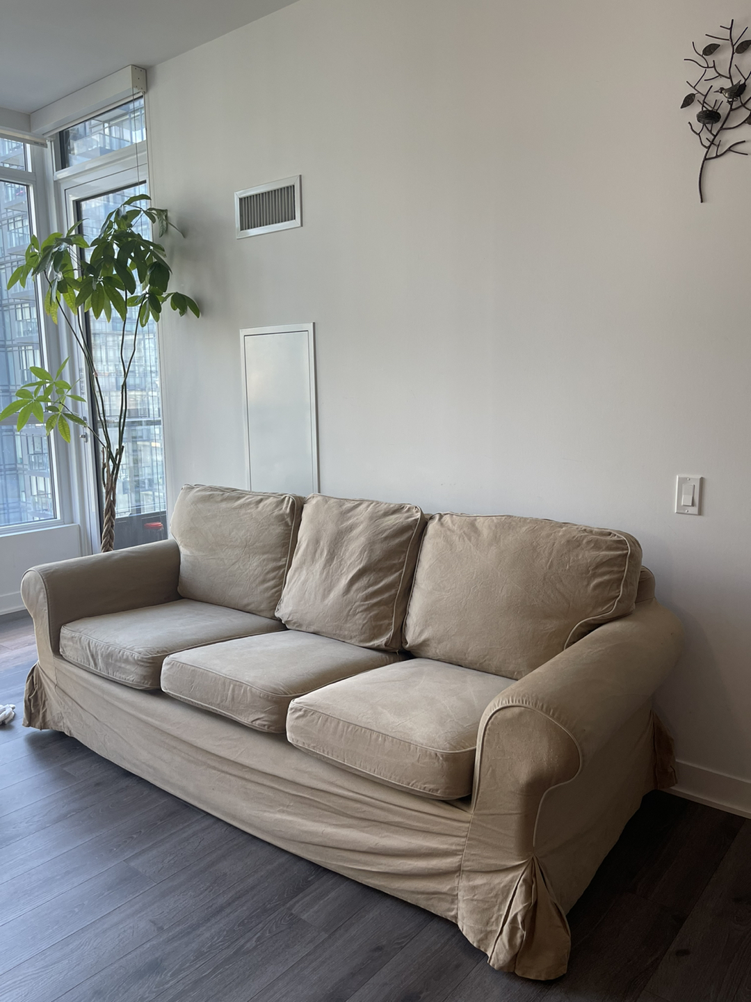 3 Seater Beige Sofa / Couch for sale