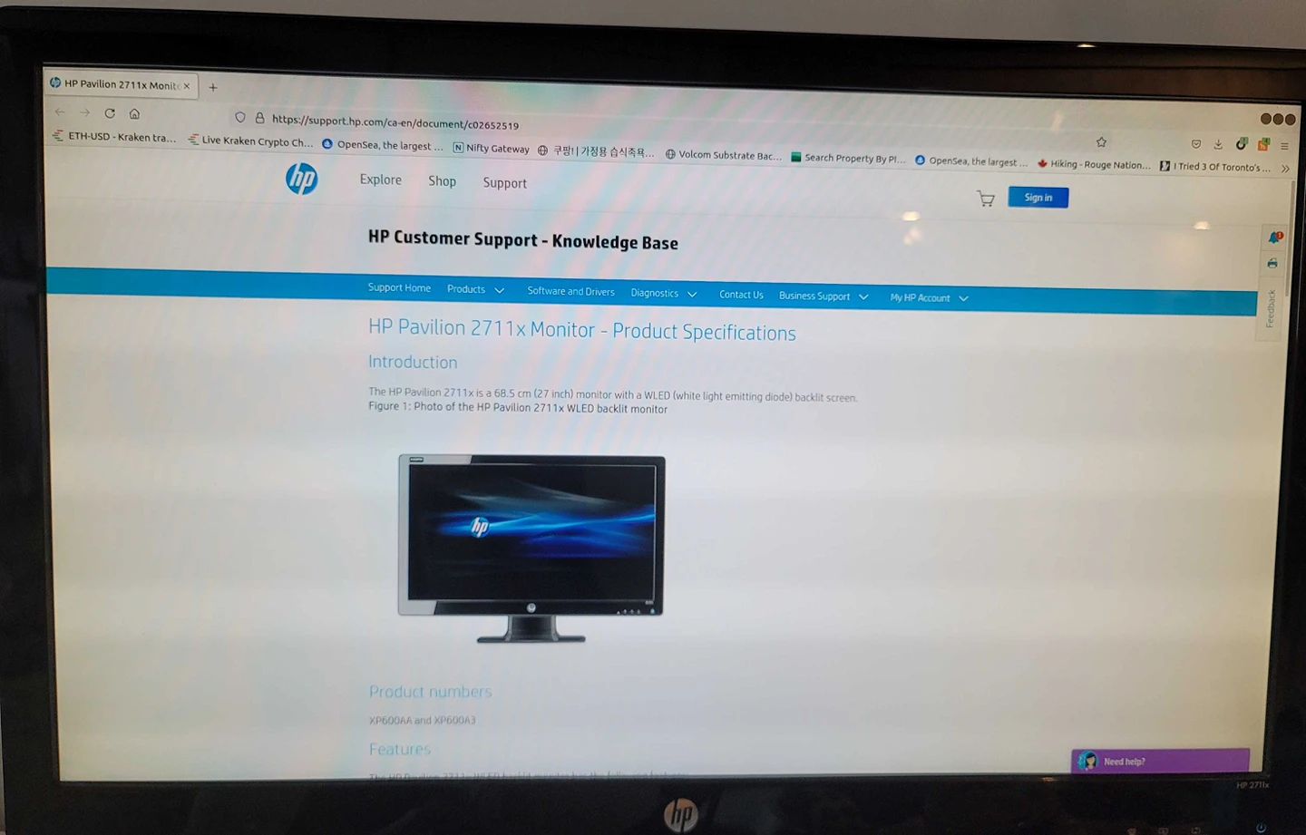 HP 2711x 27-inch LED Monitor for 70$. - photo 3