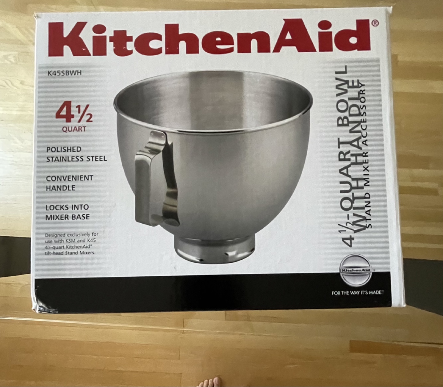 KitchenAid mixing bowl 4 1/2 quart with handle - photo 2