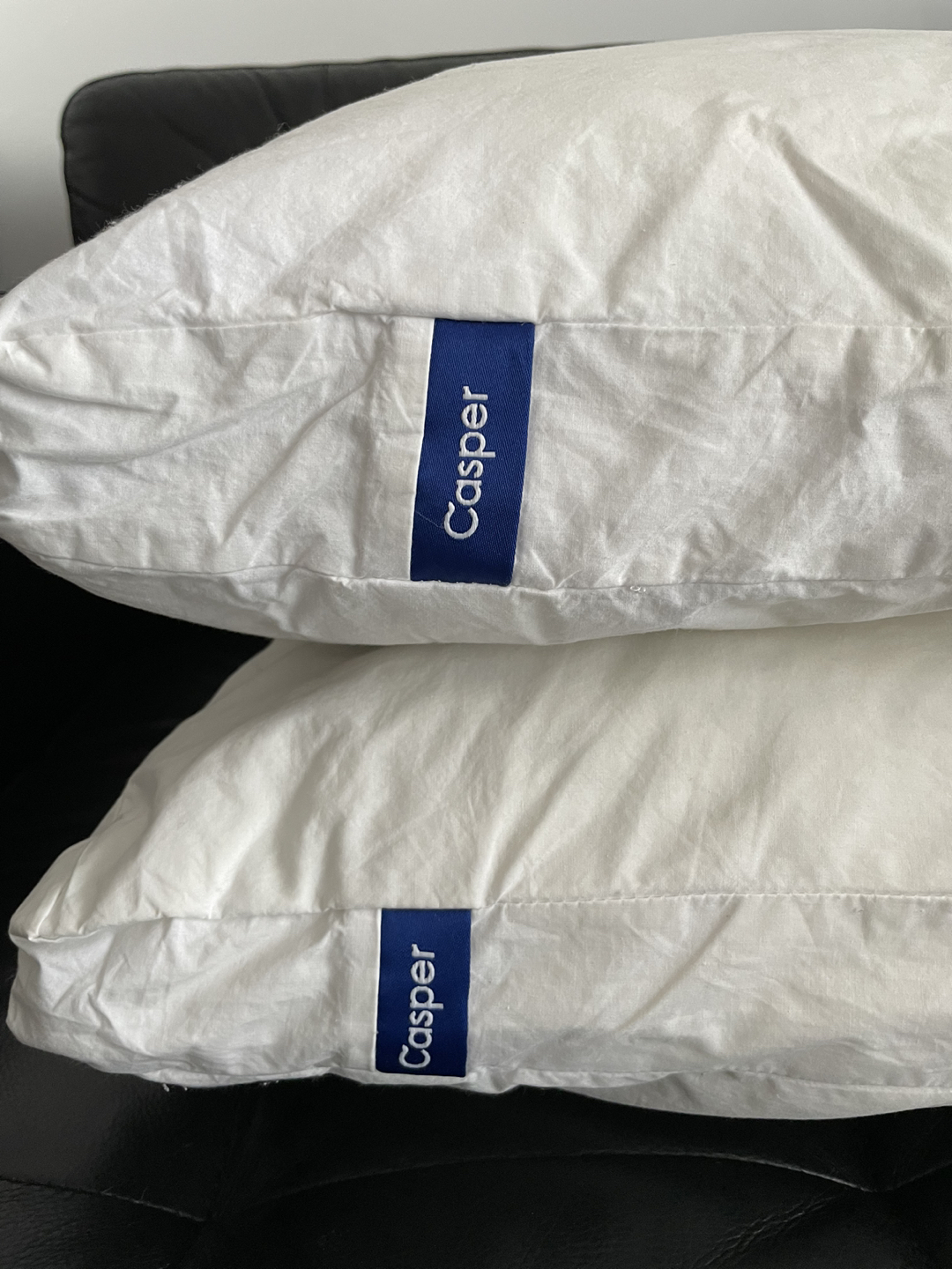A pair of Casper standard pillows without covers