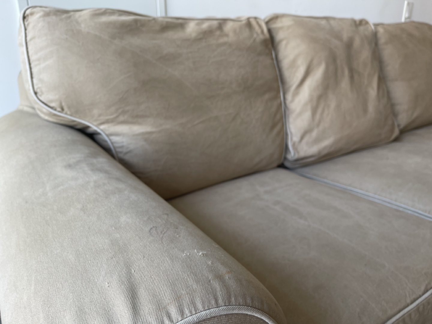 3 Seater Beige Sofa / Couch for sale - photo 4