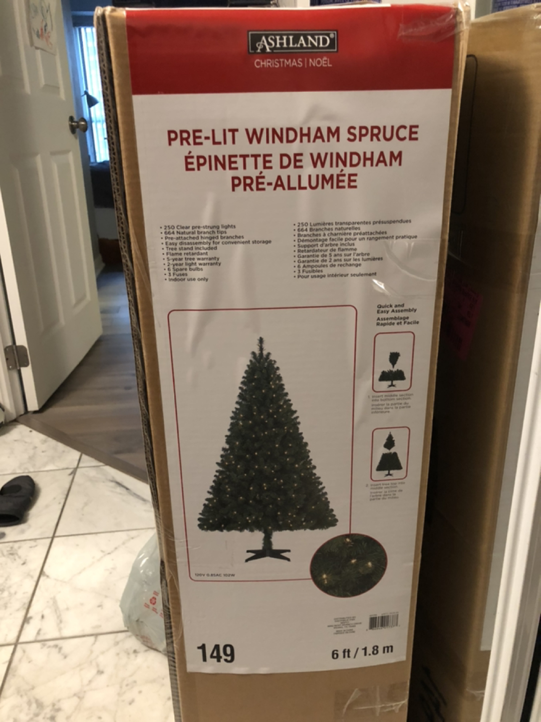 6 ft pre-lit Christmas tree - photo 3