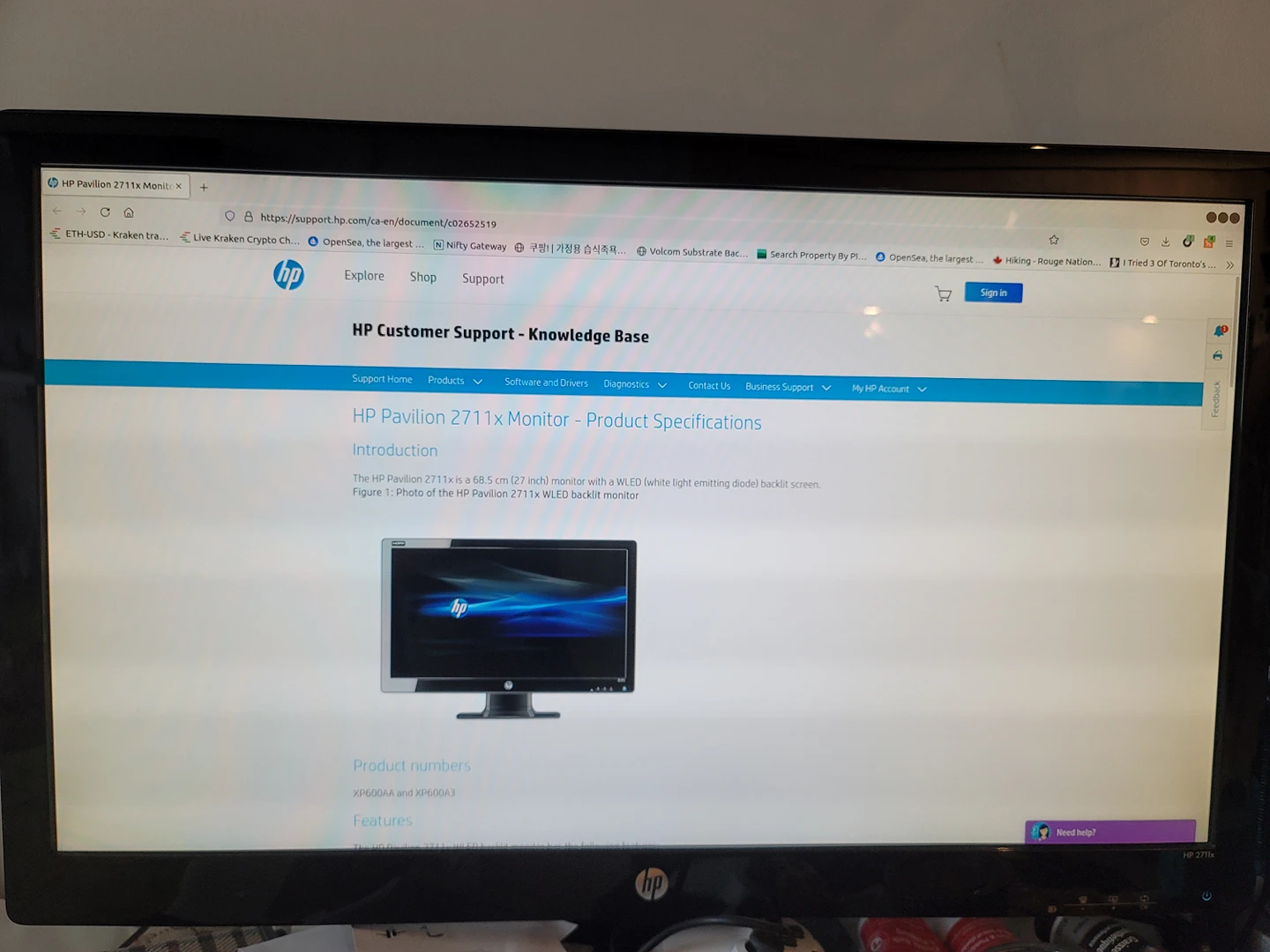 HP 2711x 27-inch LED Monitor for 70$.