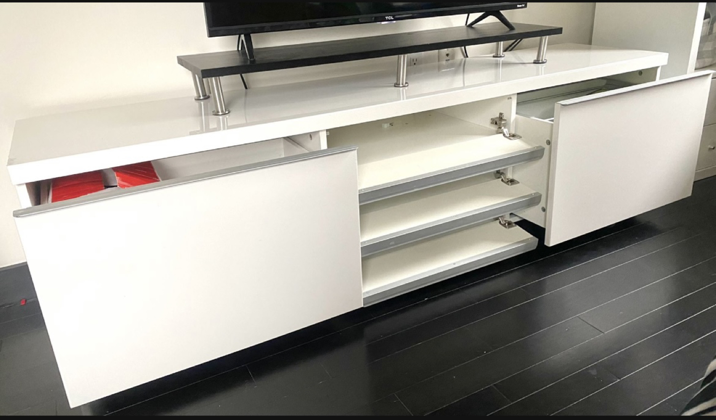 Tv Stand High Gloss White 70 7/8x16 1/8x19 1/4 " - photo 2