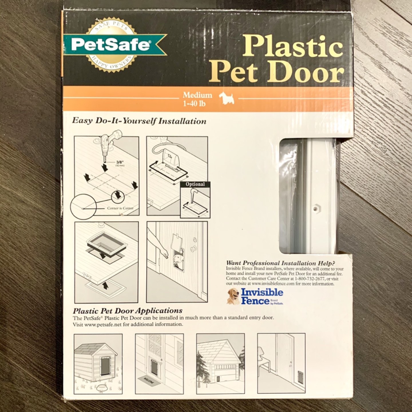 NEW PetSafe pet door for dogs and cats up to 40 lbs flap open - photo 3