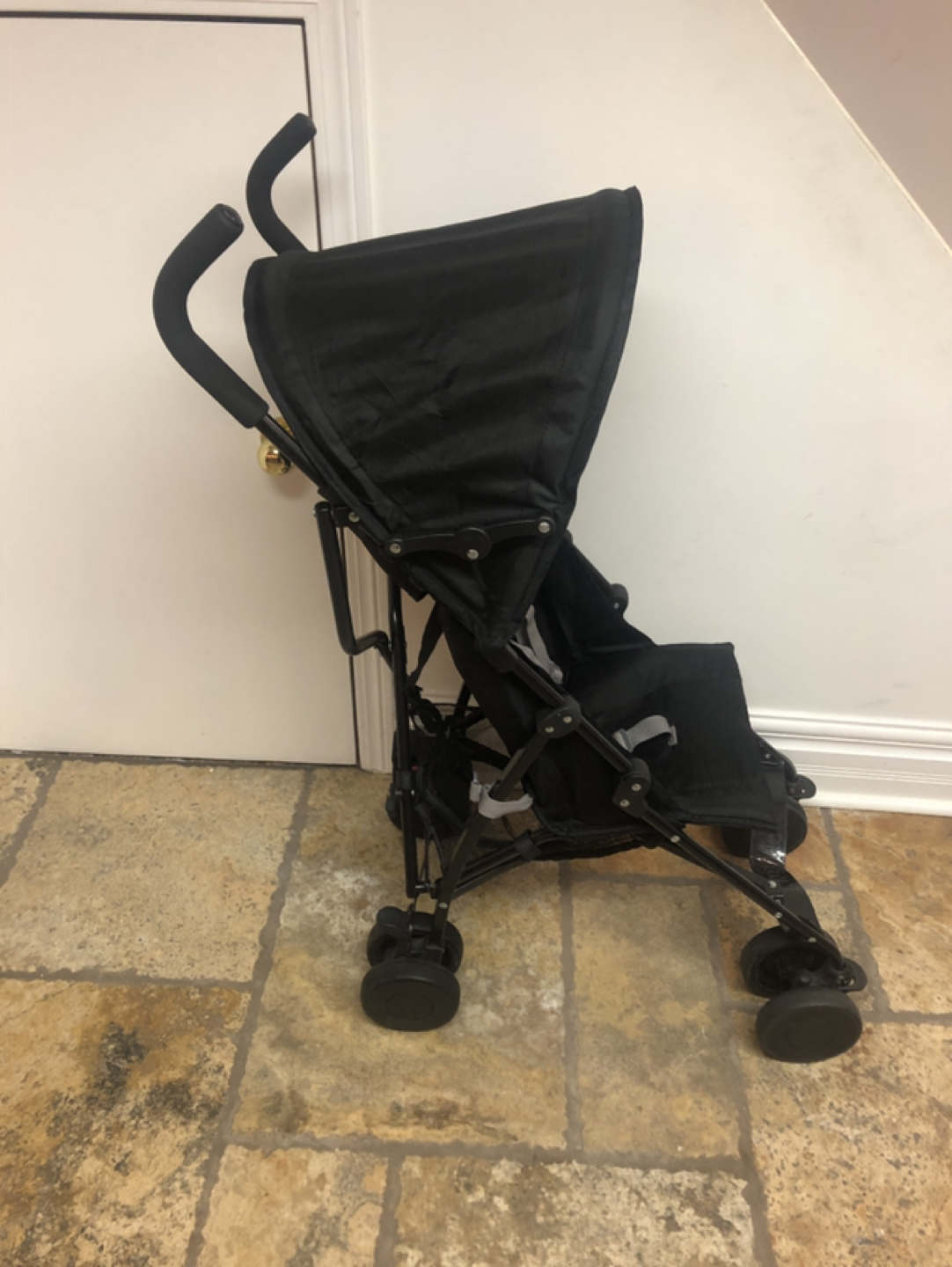 Black Folding Umbrella Stroller - EUC