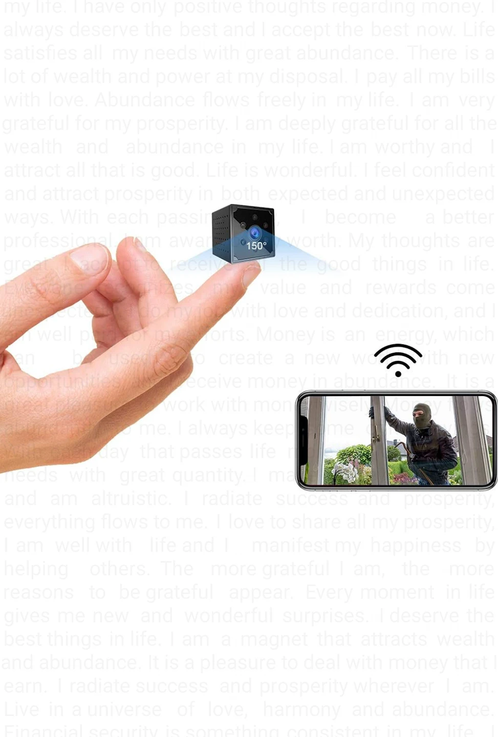4K HD Mini WiFi Wireless Hidden Camera with Night Vision
