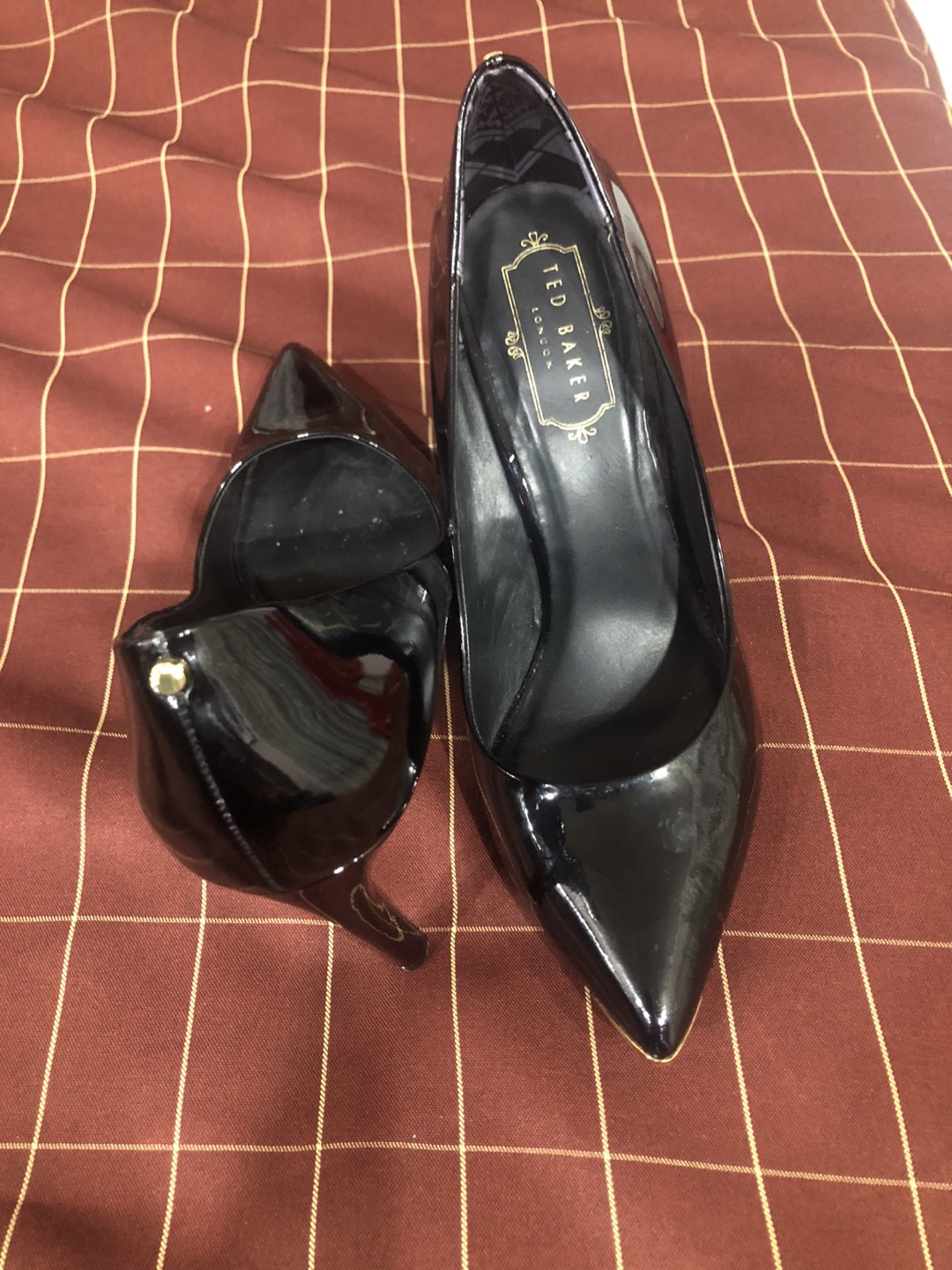 Ted baker classic patten leather shoes