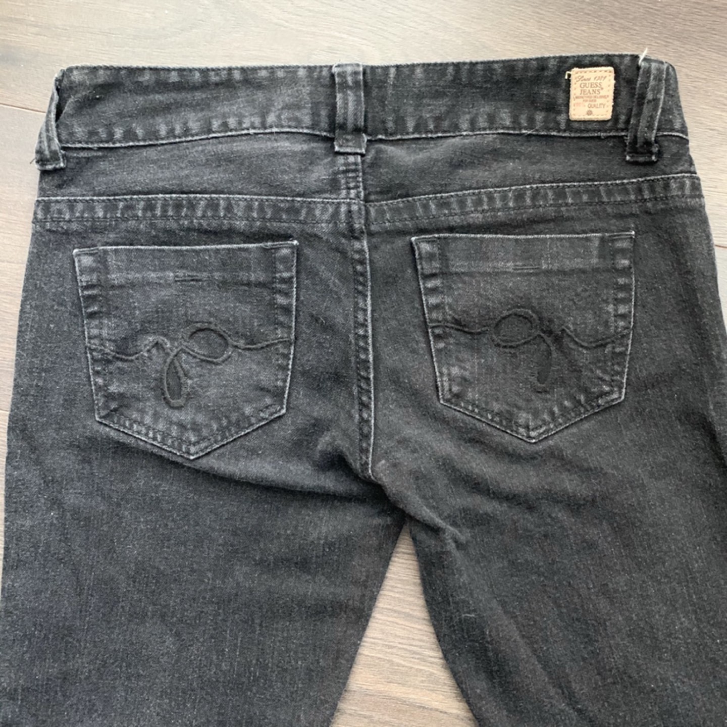 Guess daredevil jeans bootcut black womens size 29  - photo 5