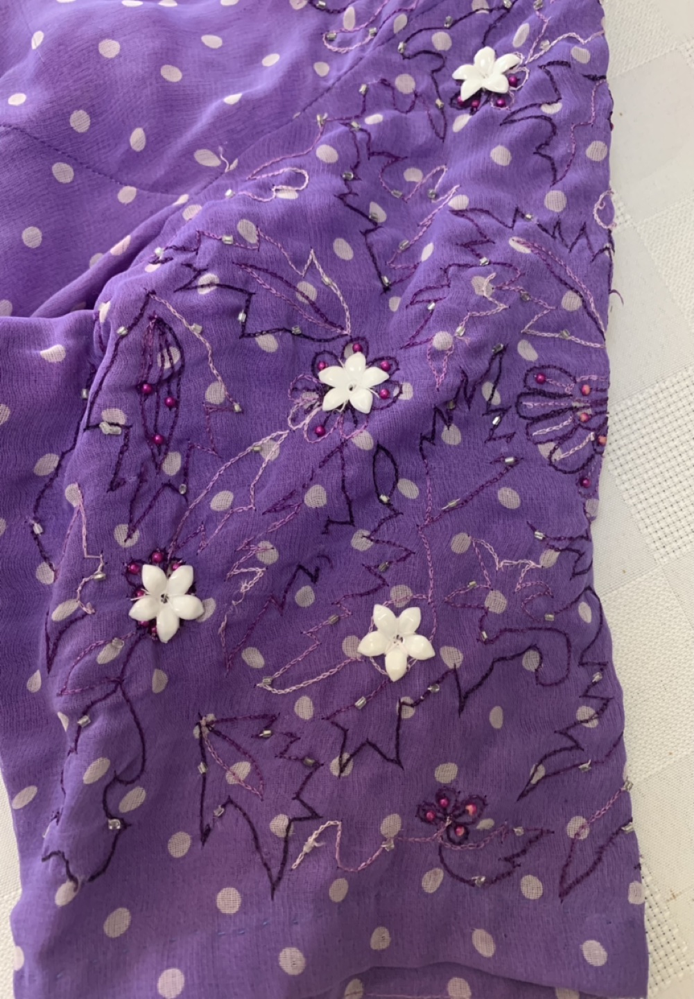 Georgette Saree with custom designed blouse - photo 3