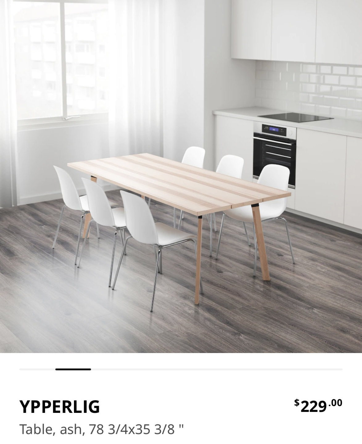 Ikea Dining table for 4-8 people (like new)