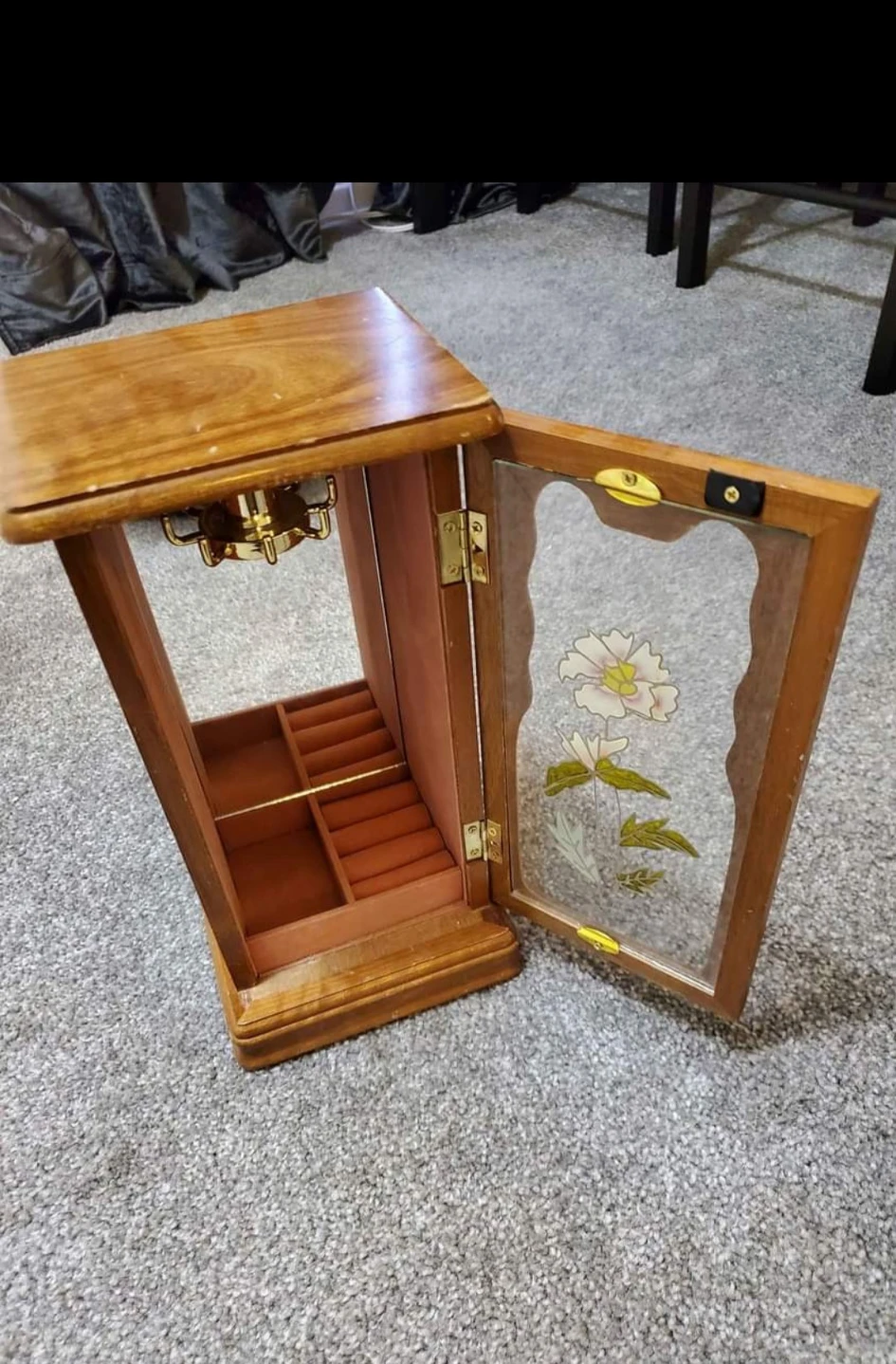 Vintage Wooden Dressar Top Armoire-Gunther Mele Jewelry Box - photo 2
