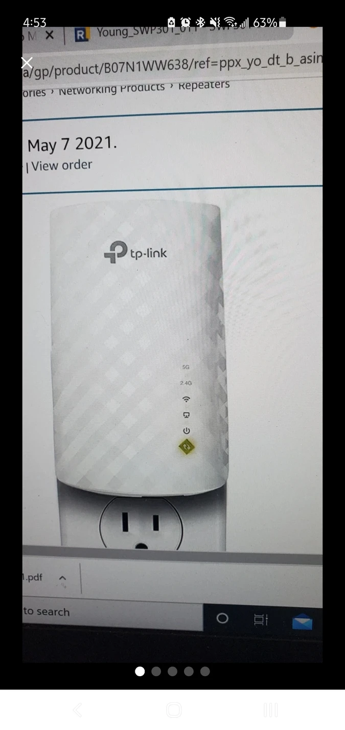 Tp Link AC750 wifi range extender RE220 thumbnail