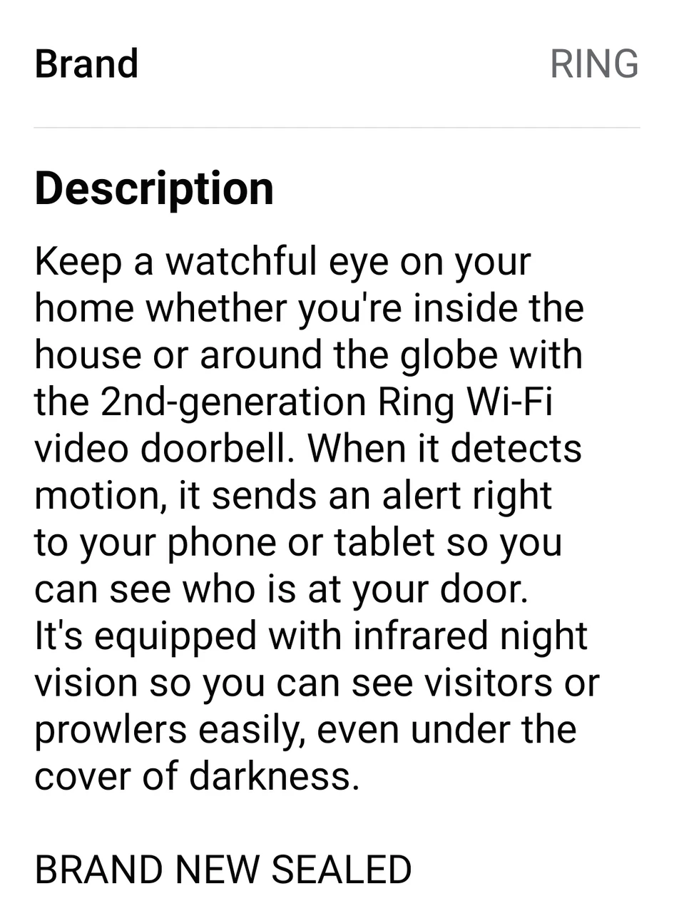 Ring Wi-Fi Video Doorbell - Venetian Bronze - photo 2