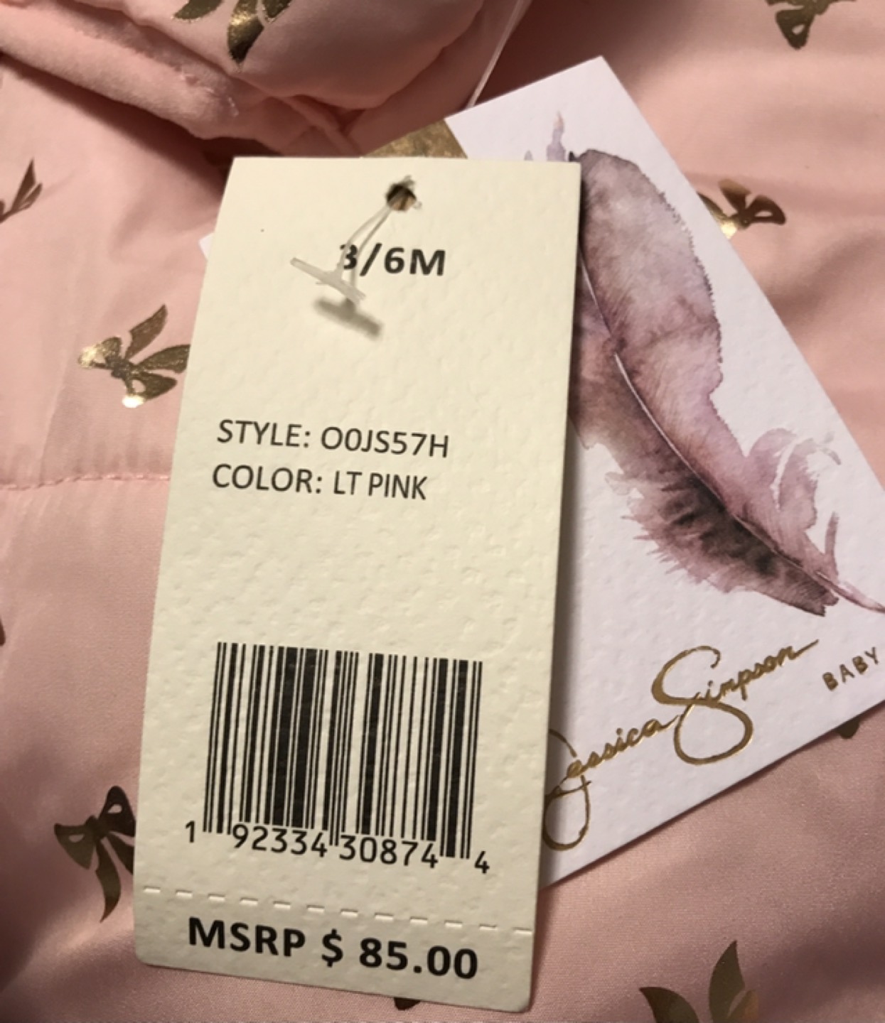 New - Jessica Simpson 3/6 month snowsuit image indicator(4)