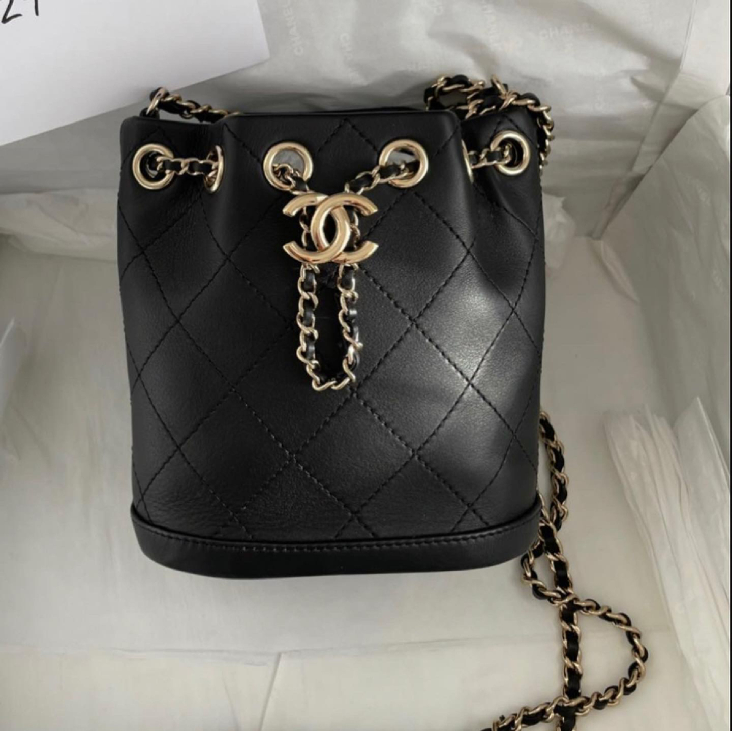 Authentic CHANEL mini bucket bag