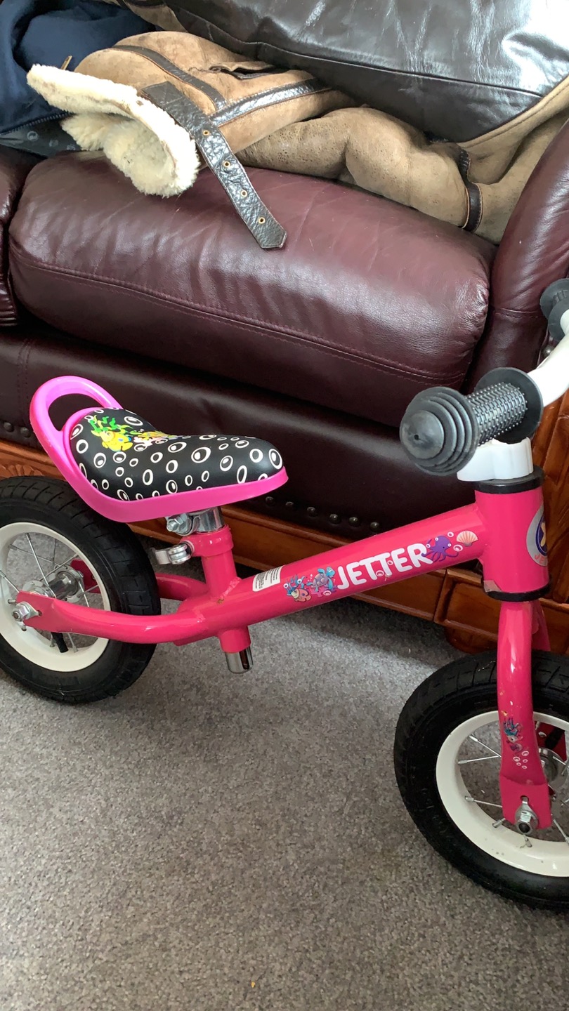 Little pink balance bike