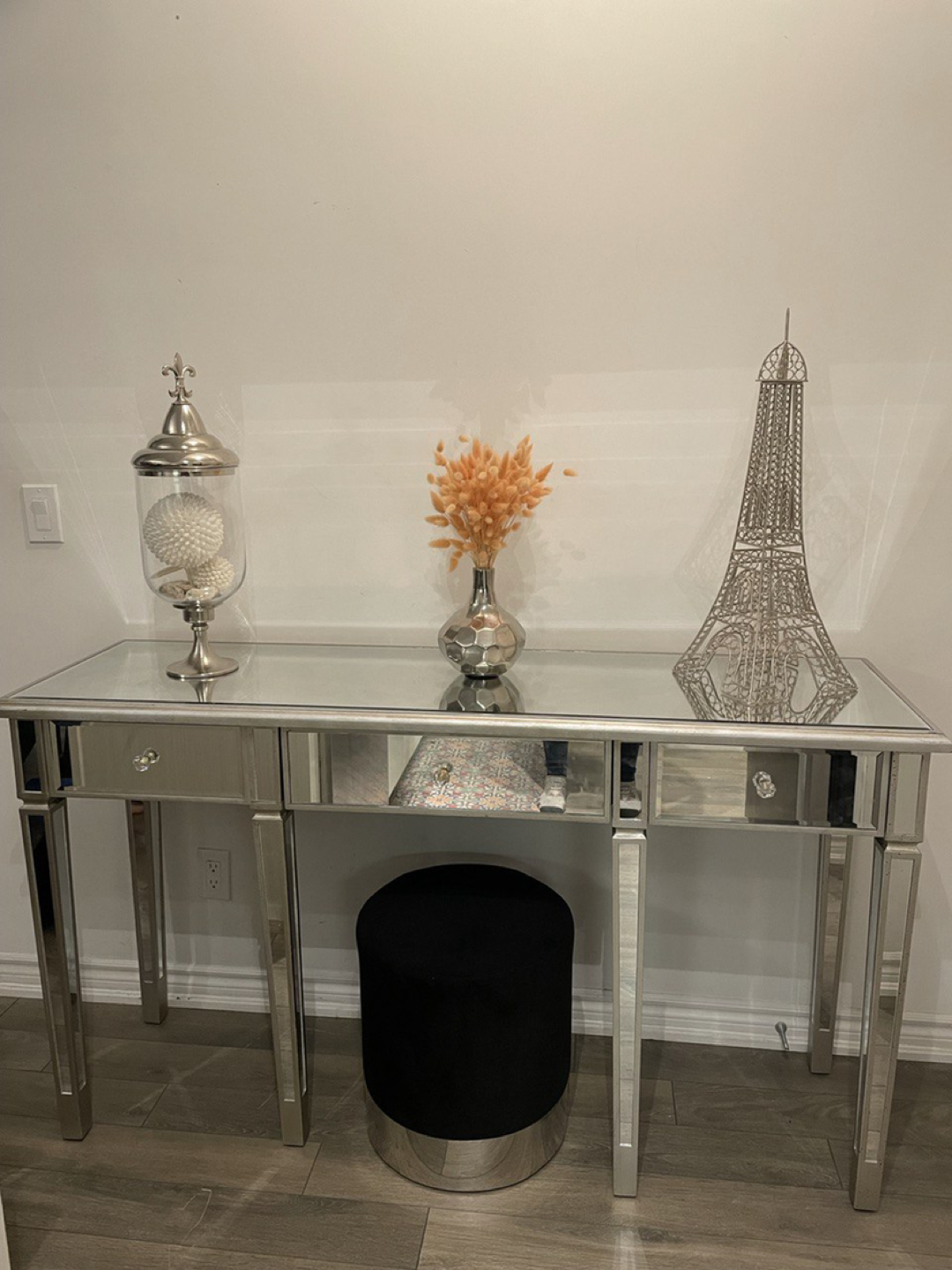 mirrored console table