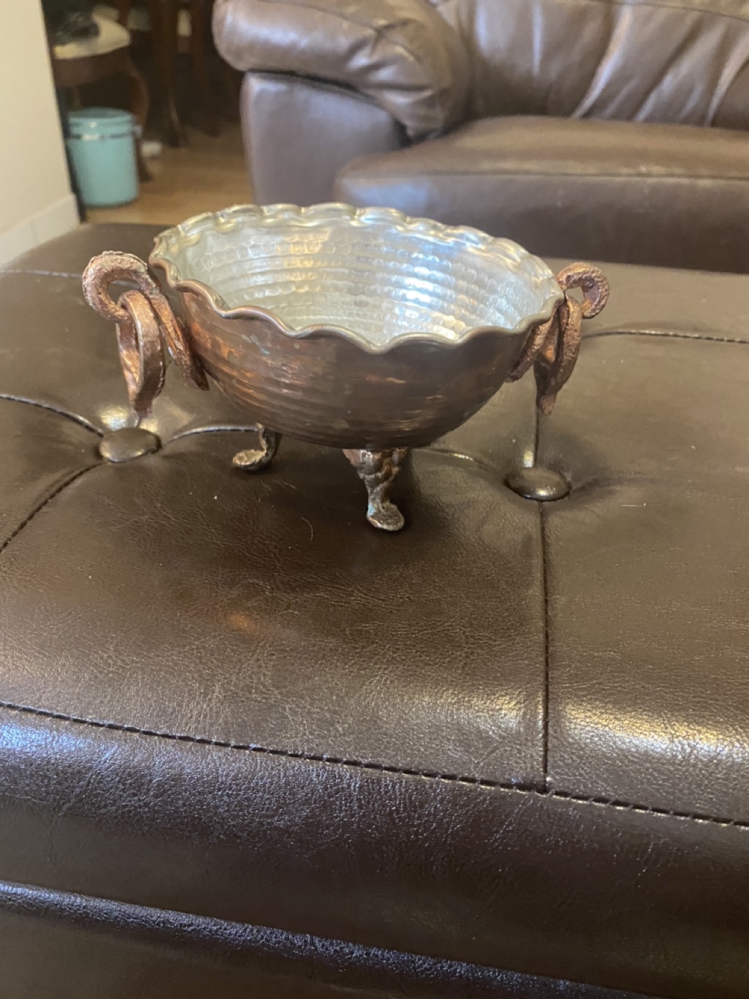 Copper nut dish